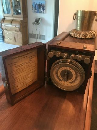 Antique Old Wood Portable Electrical Westinghouse Ammeter University Of Iowa