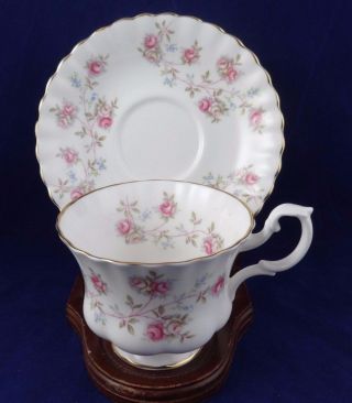 Vintage Royal Albert " Victoriana Rose " Tea Cup And Saucer