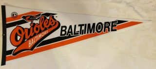 Baltimore Orioles Vintage Big Logo 1989 Mlb Baseball Team Pennant