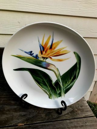 Vintage Santa Anita Bird Of Paradise Flowers Of Hawaii Series Dinner Plate
