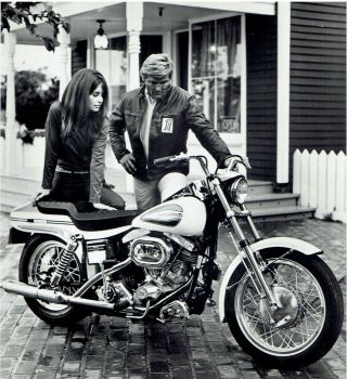 1970 Vintage Photo View Of The 1971 Harley Davidson Motorcycle Glide