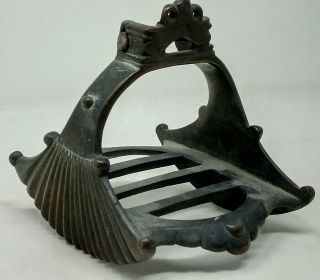 Antique Bronze Stirrup 18th Or 19th Century Chinese / Japanese