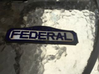 1920’s Federal Motor Truck Co.  Porcelain Radiator Emblem Ornament Badge