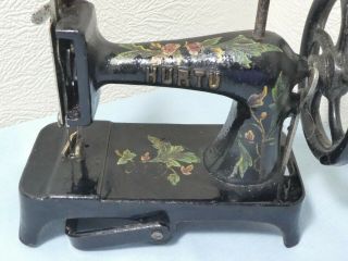 Antique HURTU Miniature Cast Iron Sewing Machine Table Clamp 2
