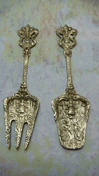 Antique Vintage Ornate Montagnani Italy Spoon Fork Set