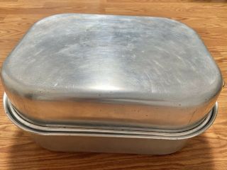 Vintage Heavy Weight Aluminum Roasting Pan With Lid Tight Fit Unbranded Xl