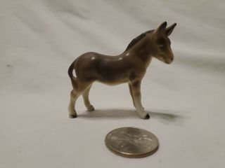 Fine Bone China Miniature Animal Figurine Vintage Donkey Ass Mule