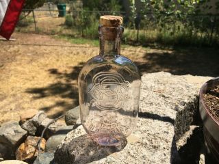Antique South Carolina Sc Dispensary Half Pint Monogram Bottle W Cork 21 P Bros