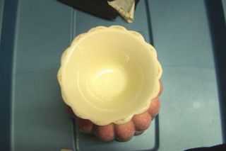 Vintage HULL Pottery Pink Melon Planter Vase - 5 3/4 
