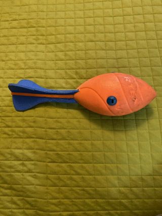 Vintage 1993 Nerf Vortex Football Foam Blue Orange Whistle Howler