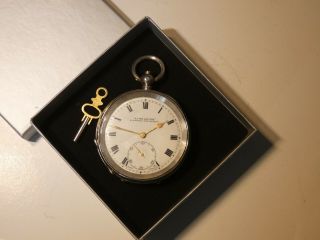 Antique London Hallmarked Silver H.  Samuel Pocket Watch Dated 1924.