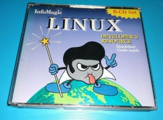 Vintage 1997 Infomagic Linux Developers Resource 6 - Disc Cd Set - Wear/read/