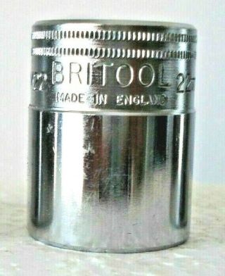 Vintage Britool Ebm Socket 22mm 1/2 " Drive.  Made In England