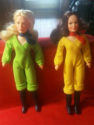 Vtg.  1977 Charlies Angels Hasbro Dolls Cheryl Ladd And Kate Jackson