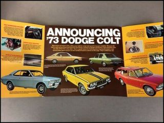 1973 Mitsubishi Dodge Colt Vintage Car Sales Brochure