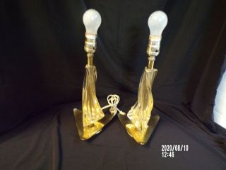 Mid - Century Glass Lamps