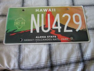 Hawaii Volcanoes National Park Licence Plate