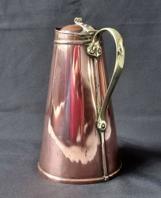 WAS Benson Arts & Crafts Copper & Brass Insulated Hot Water Jug C.  1900 Marked 2