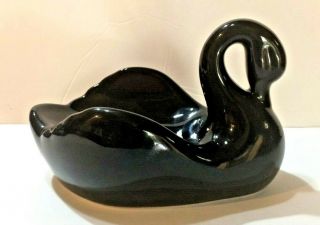 Ceramic Black Swan Trinket Or Soap Dish