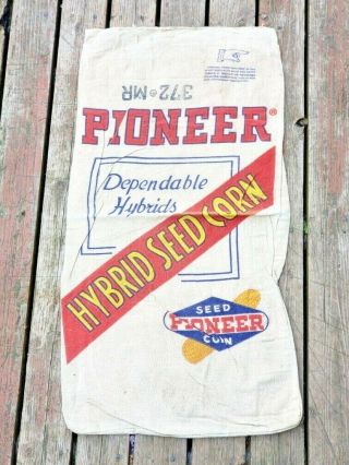 Vintage Pioneer Hybrid Advertising Seed Corn Sack