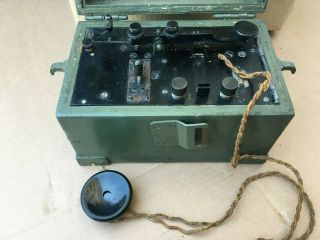 Antique WWI US Army Signal Corps Buzzer Telephone Morse Code Western Electric 2