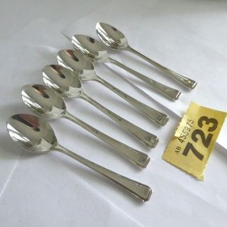 Vintage Silver Plate Epns A1 6 Tea / Coffee Spoons 4.  5 Inch Long - Gleaming