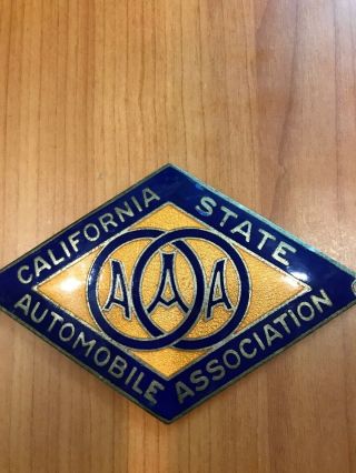 Vintage Aaa California State Auto Car Badge Emblem