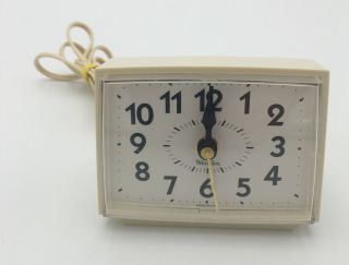 Vintage Westclox Dialite White Electric Alarm Clock Model E54/55 Usa Made