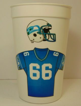 Vintage 1980s Seattle Seahawks Nfl Football Helmet Uniform Icee Slush Drink Cup