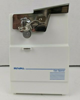 Rival Vintage Electric Can Opener Model 781 Slate Blue Trim Usa