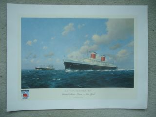 United States Lines - Ss United States - Print - Stephen Card