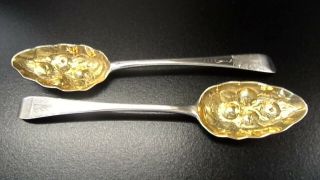 London 1794,  A Fantastic Large Solid Silver Berry Spoons.  George111