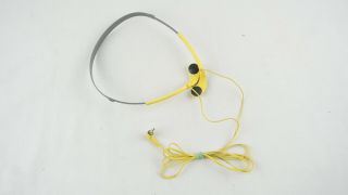 Vintage Sony Mdr - W14 Yellow Sport Walkman Headphones Tested/working D5