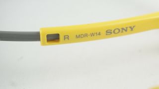 Vintage Sony MDR - W14 Yellow Sport Walkman Headphones Tested/Working d5 3