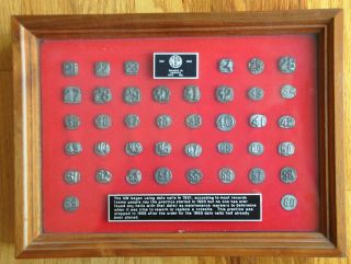 1922 - 60 Railroad Date Nail Set In Display Box Believed To All Be Norfolk Western