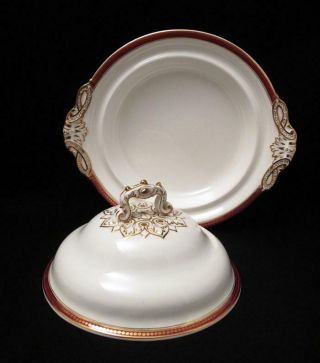 Exquisite Antique Victorian W.  T.  Copeland Lidded Porcelain Tureen Spode