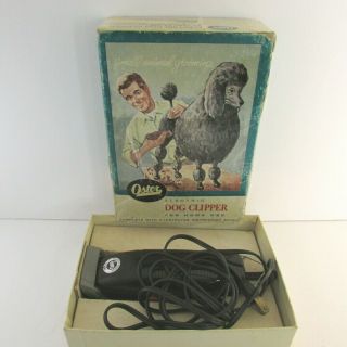 Vintage Oster Electric Dog Clippers Model 95 W/original Box And Papers