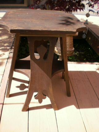 Antique Stickley Style Mission Oak Lamp Table Plant Stand Arts & Crafts