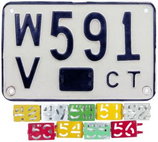 1948 1949 1950 1951 1952 1953 1954 1955 1956 Connecticut License Plate (gib