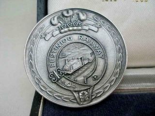1963 Festiniog Railway Centenary Hallmarked Silver Medal.