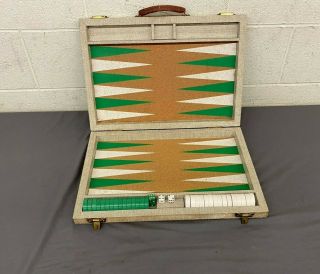 Vintage Portable Latching Suitcase - Style Backgammon Set Satisfaction Guaranteed