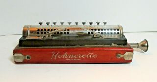 Antique Hohner Hohnerette Blow Accordion Harmonica - Germany Ca.  1915