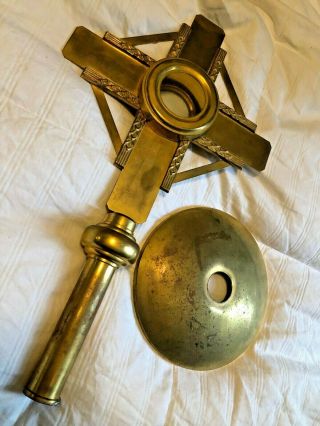 Antique Catholic Church Altar Gold Brass Monstrance Reliquary