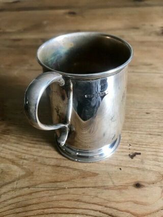 SOLID SILVER TANKARD from the 1900 ' s by James Dixon & Sons Sheffield Hallmarked 2