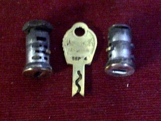 Duncan Miller 60s Parking Meter Brass Lock Cylinders And Matching Key