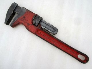 Vintage Ridgid Tools 10 " Spud Pipe Wrench Made In Usa