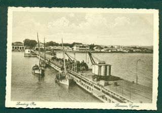 Larnaca,  Cyprus,  Landing Pier,  Vintage Postcard