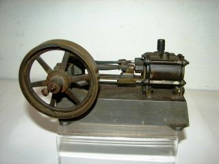 Antique Horizontal Old Live Steam Engine Model Quality Machinist Marked Davis