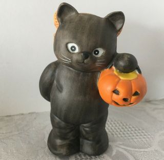 Adorable Vintage 1987 Lucy Rigg Halloween Bear Black Cat Costume Figurine