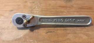 Vintage British Made King Dick 1/4” Drive Lightweight Alloy Ratchet